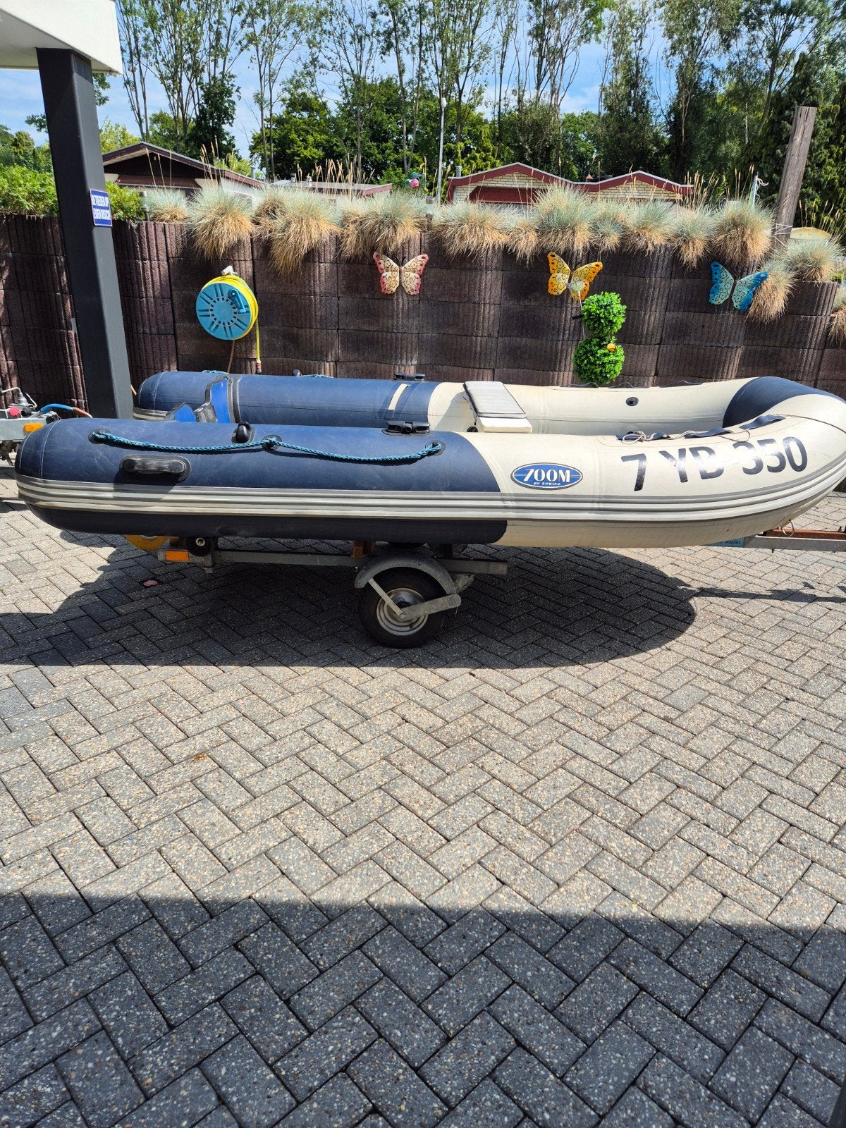 Rubber boot met trailer en 9,8 motor Tohatsu, Watersport en Boten, Ophalen of Verzenden
