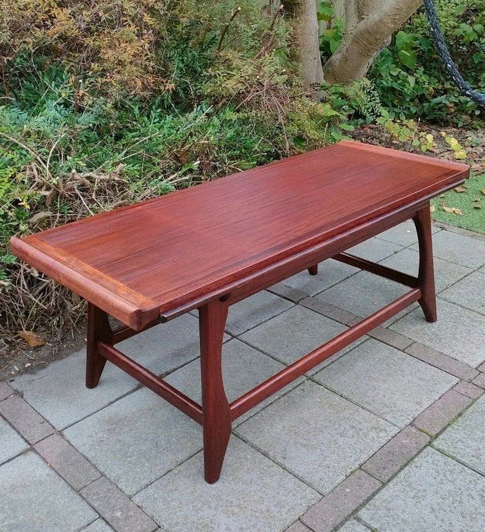 vintage salontafel teak tafel koffietafel teeffelen stijl, Ophalen