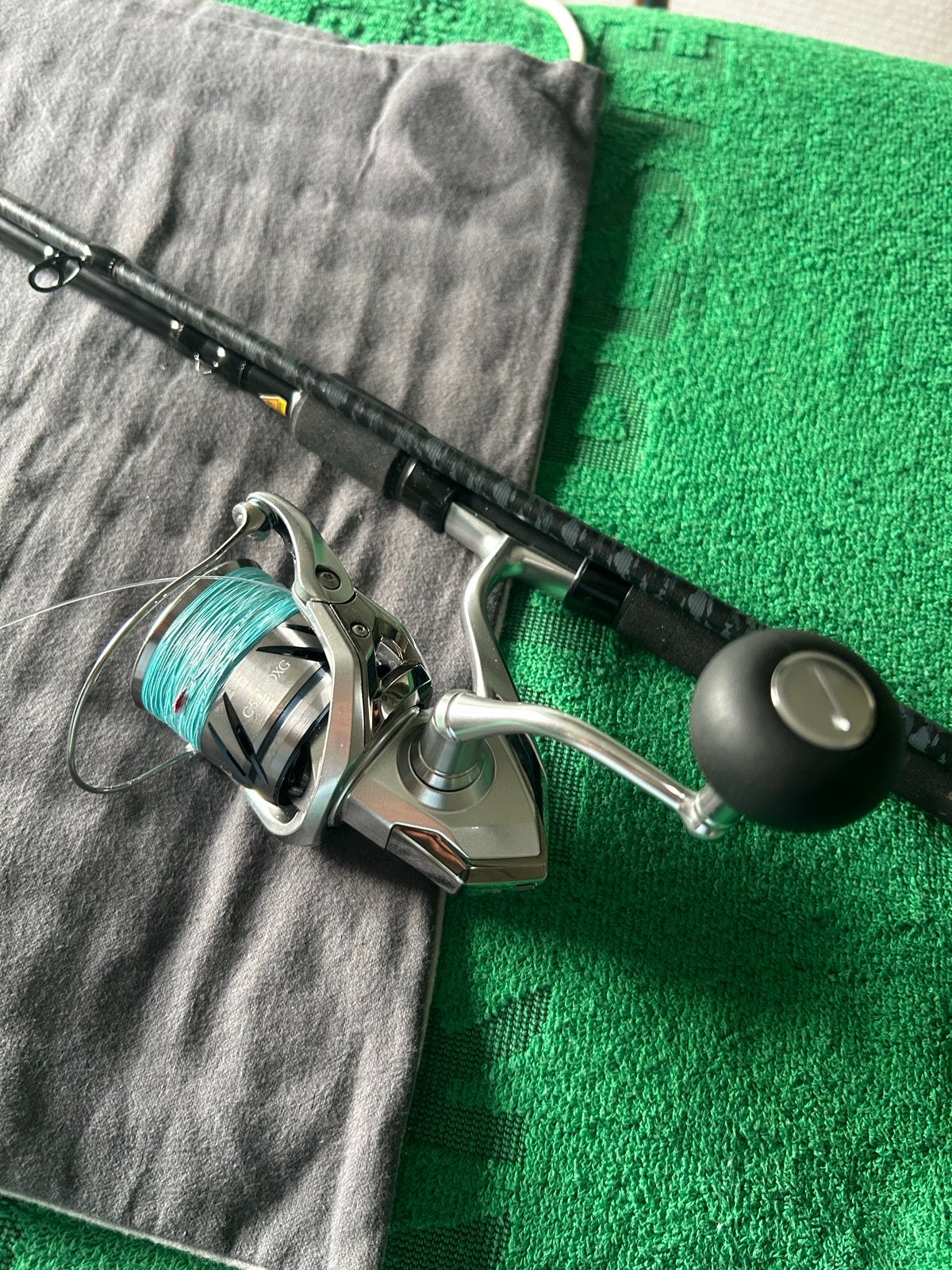 Zeebaars! Rapid Seabass hengel & Shimano molen, Watersport en Boten, Ophalen, Zo goed als nieuw