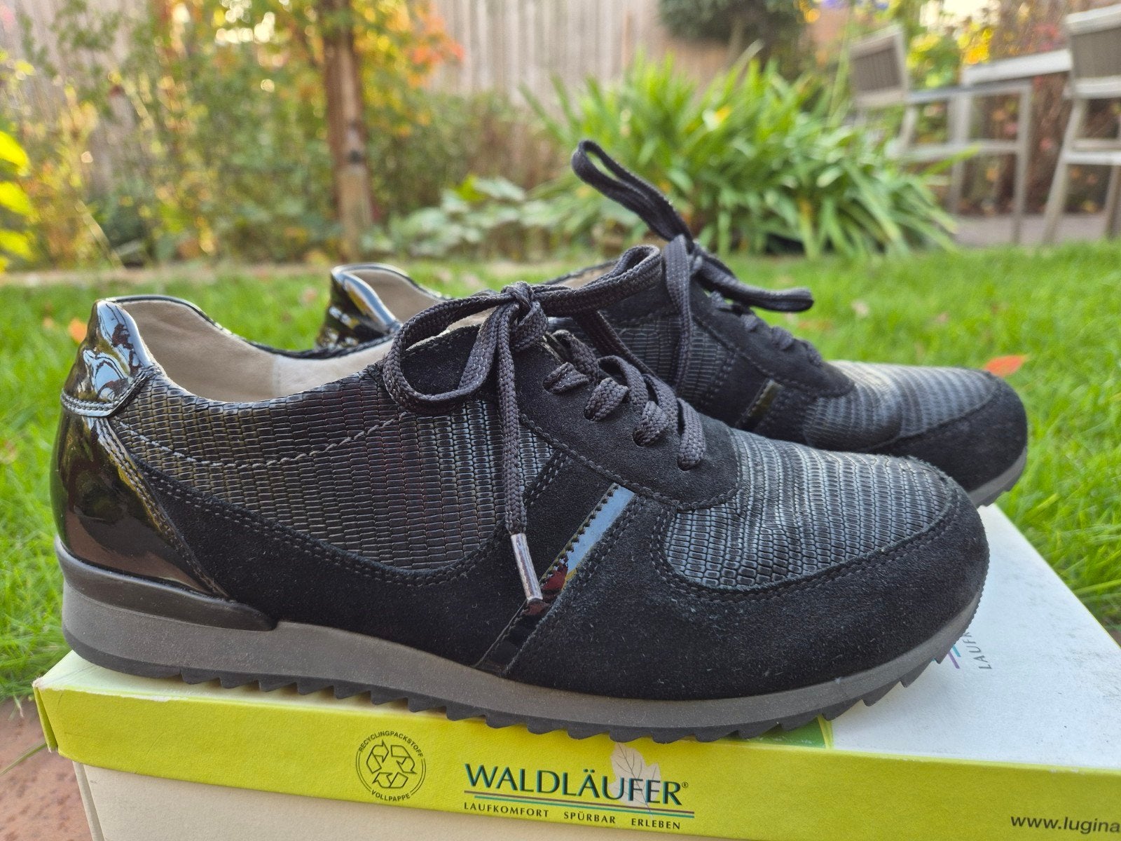 Zwarte sneakers; maat 38; breedte H; merk Waldläufer, Waldlaufer, Zwart, Ophalen of Verzenden, Sneakers of Gympen