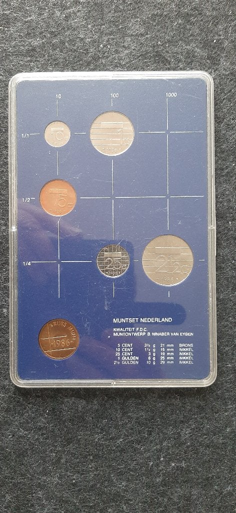 Nederland Muntset 1986., Ophalen of Verzenden, Koningin Beatrix, Overige waardes, Setje