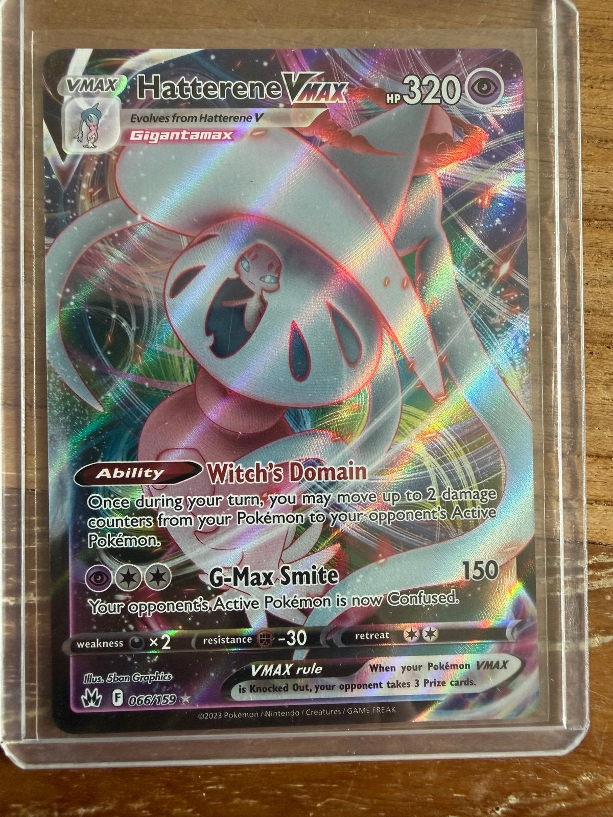 Hatterene VMAX Pokémon Kaart - Zo goed als nieuw, Verzenden, Zo goed als nieuw, Losse kaart