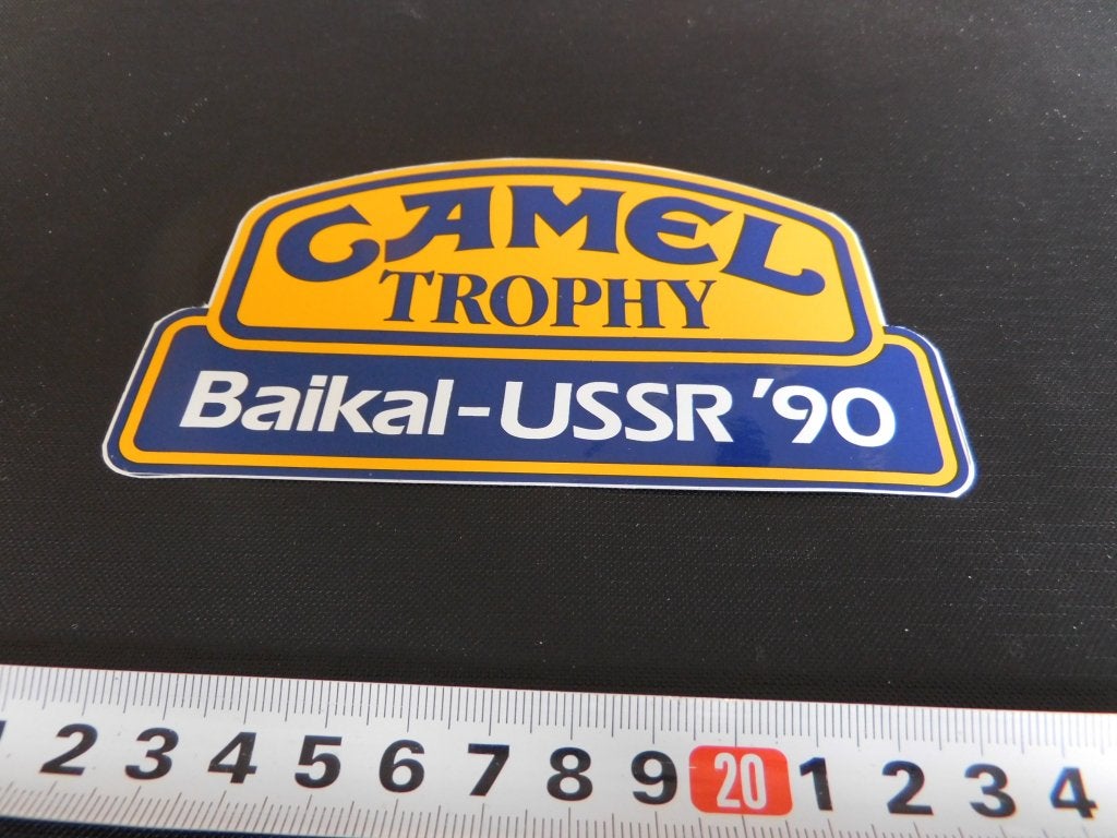 sticker CAMEL Trophy  BAIKAL - USSR 1990  AE578, Verzamelen, Ophalen of Verzenden, Zo goed als nieuw