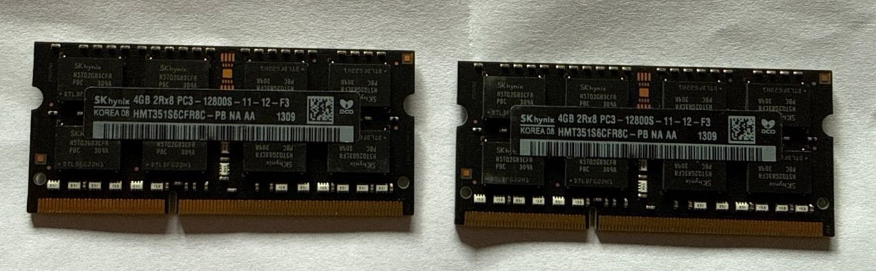8GB (2x4GB) SK hynix DDR3L 1600MHz Laptop RAM, Gebruikt, 8 GB, DDR3, Ophalen of Verzenden