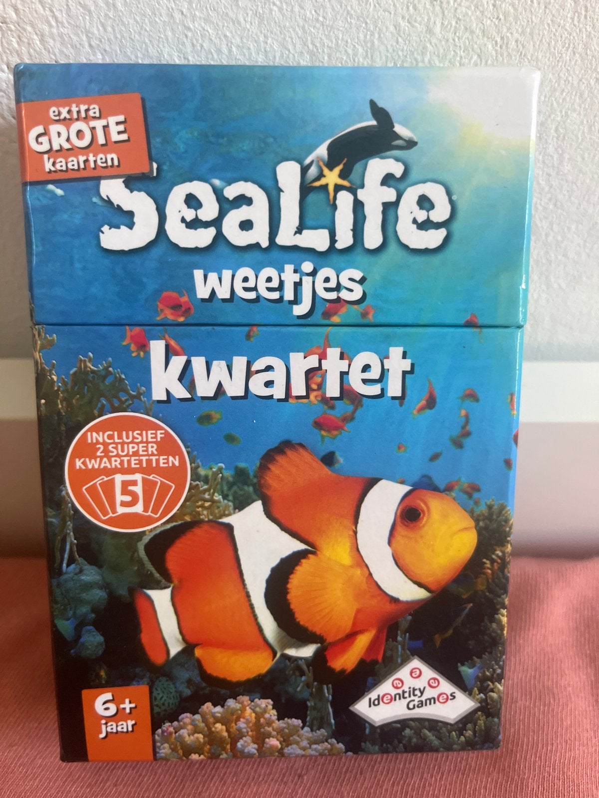SeaLife weetjes kwartet - Leerzaam vissen kwartet, Drie of vier spelers, Ophalen, Gebruikt