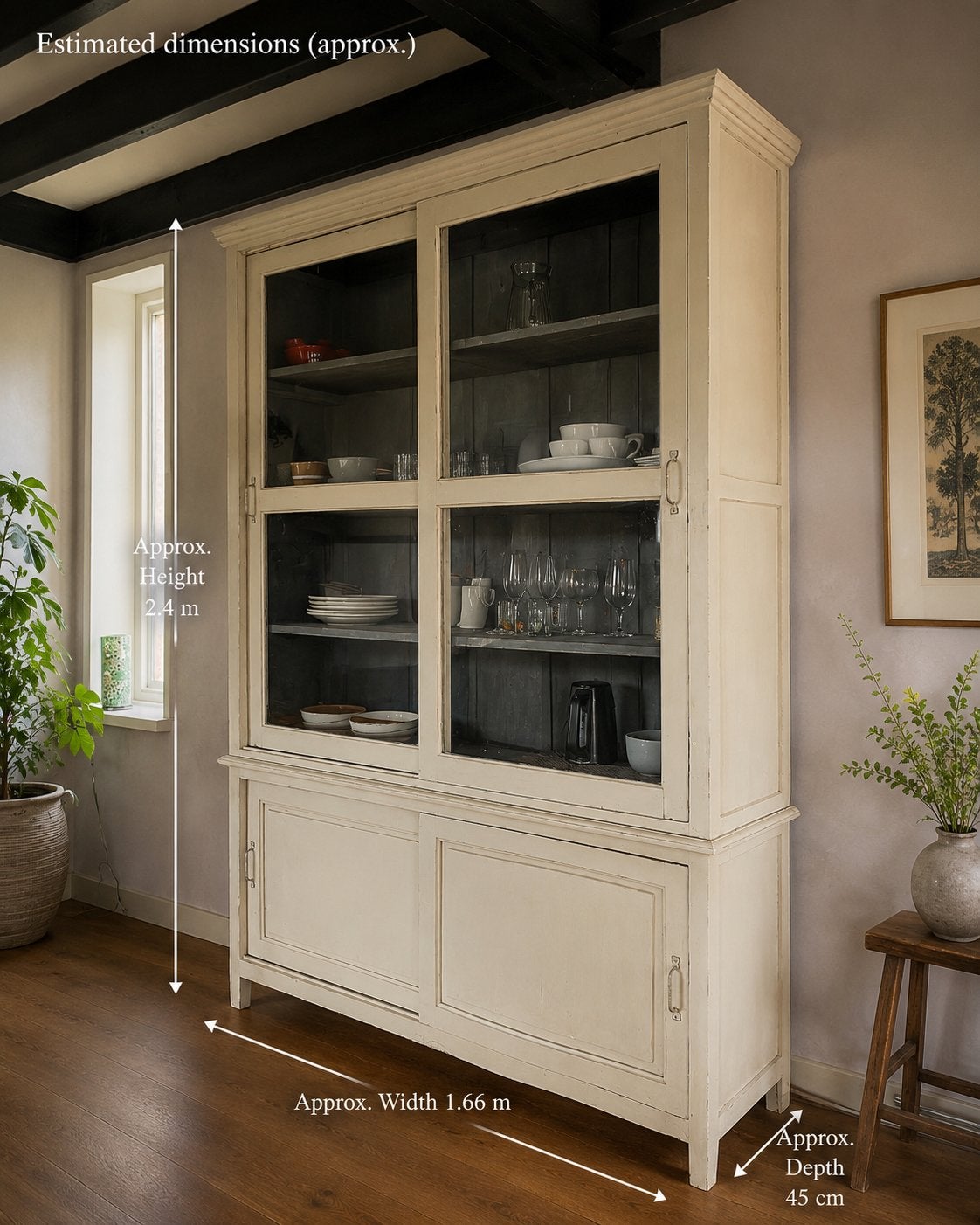 Kast van Klaas / India Kast / Solid wood display cabinet, Ophalen, 200 cm of meer, 150 tot 200 cm, Zo goed als nieuw