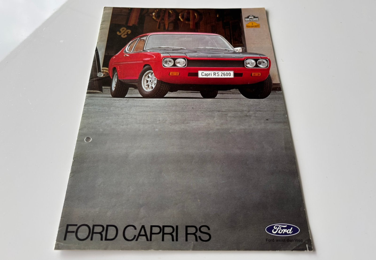 Folder Ford Capri RS 2600 1970/1971, Ophalen of Verzenden, Gelezen, Ford