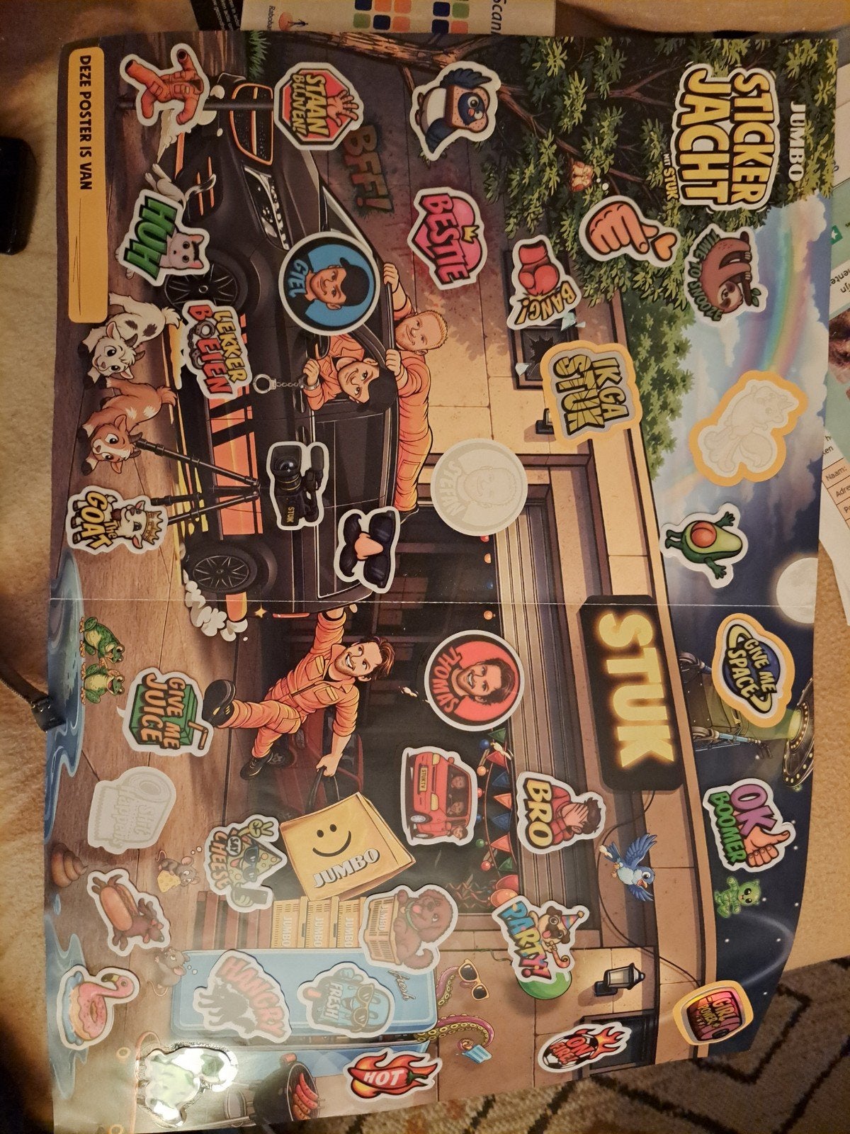 Jumbo Sticker Jacht poster, Verzamelen, Ophalen