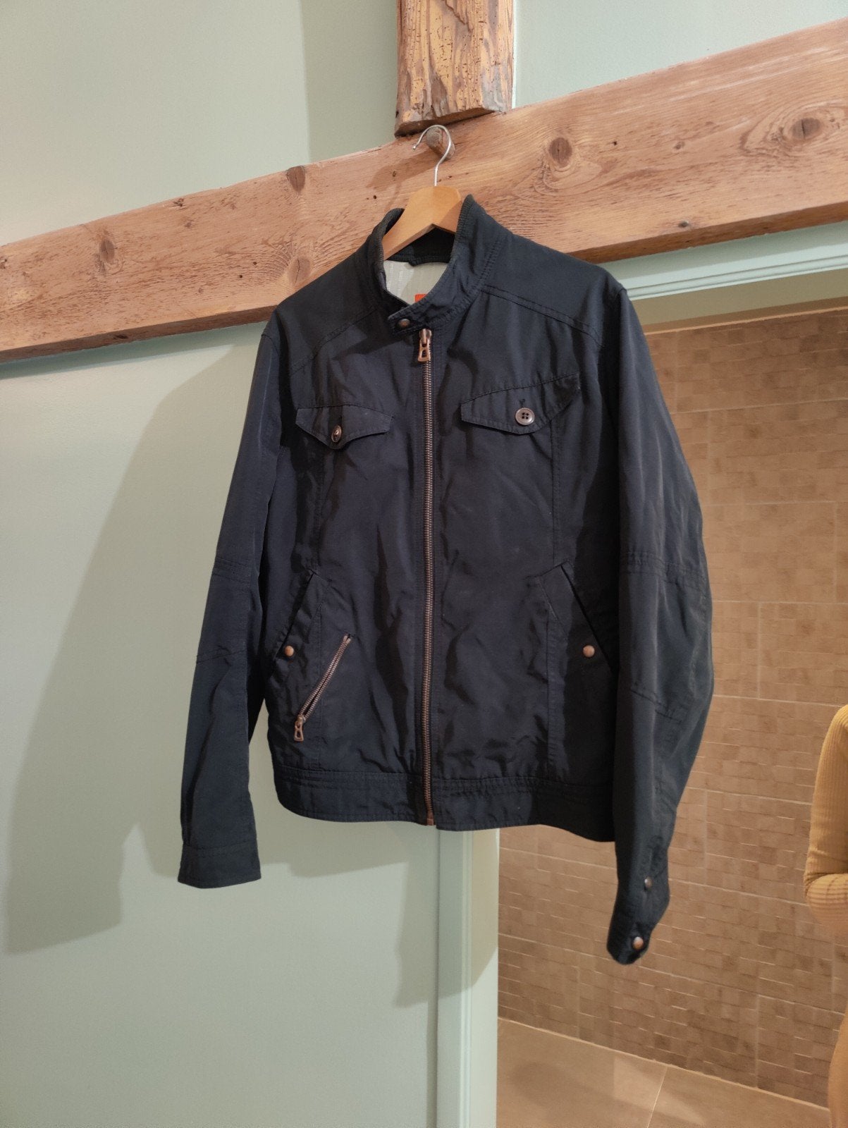 Stijlvol BOSS Orange herenjack - Maat L, Maat 52/54 (L), Zwart, Ophalen of Verzenden, Gedragen