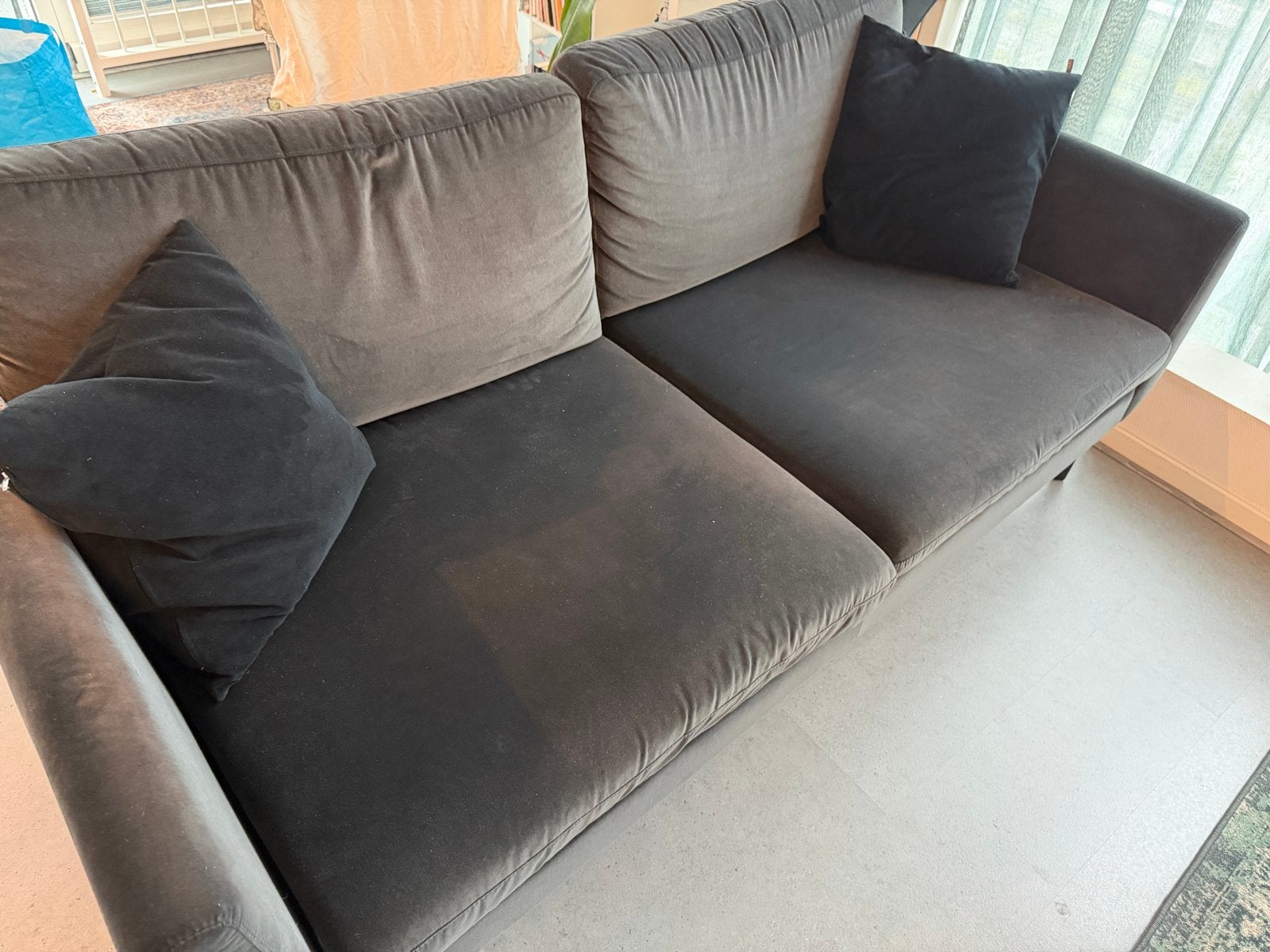 IKEA Smedstorp bank, Gebruikt, 150 tot 200 cm, Tweepersoons, 75 tot 100 cm
