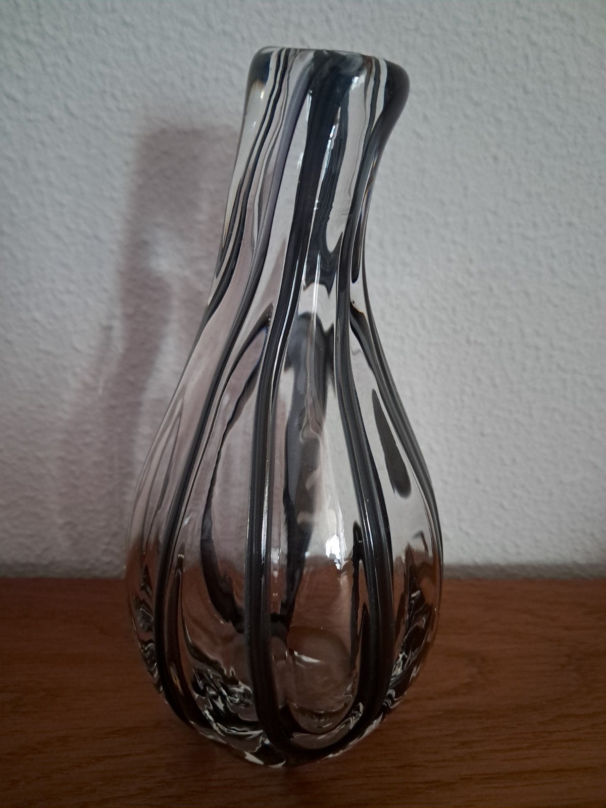 Vintage mondgeblazen glazen vaas., Antiek en Kunst, Ophalen of Verzenden