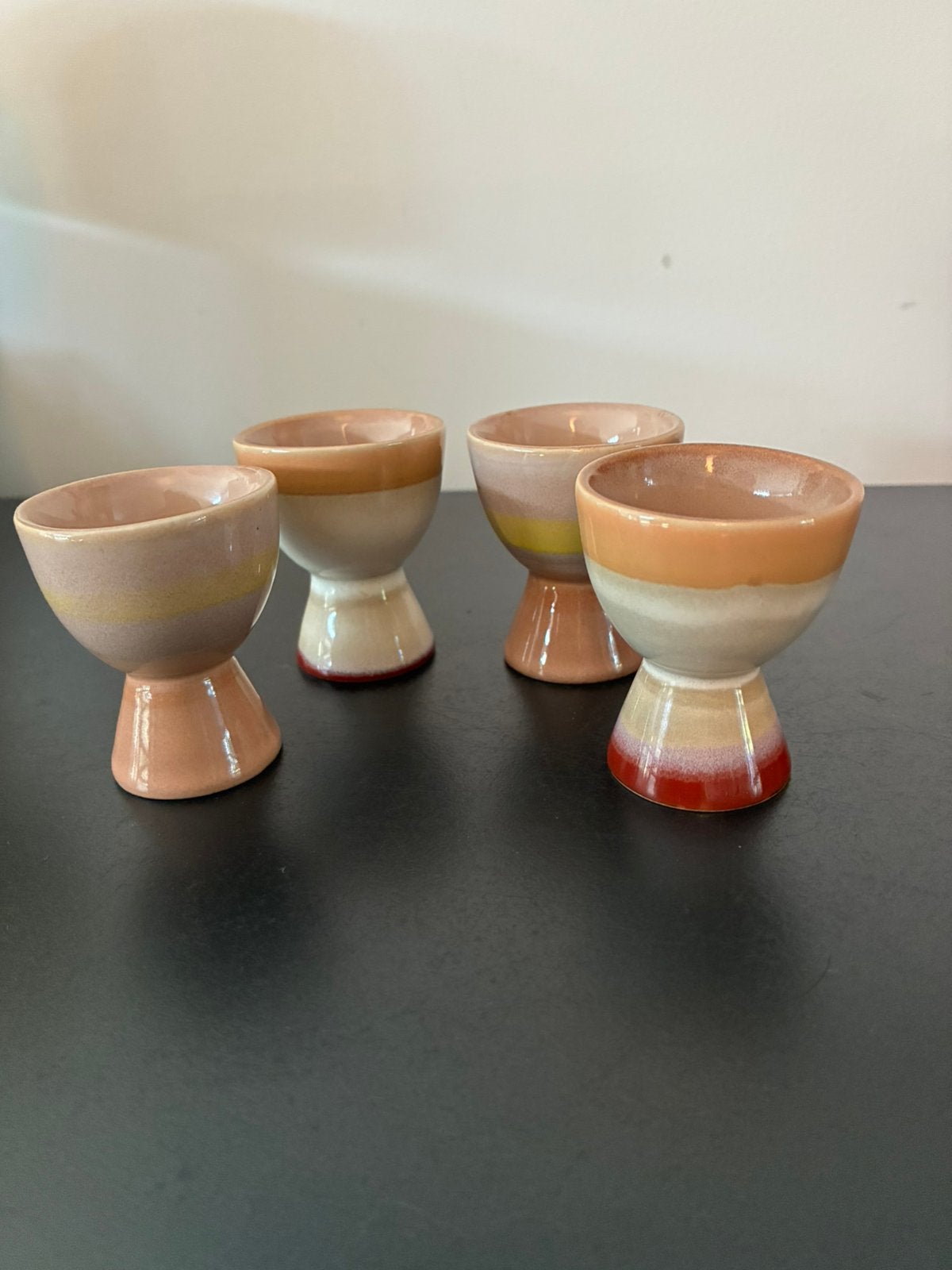 HK LIVING 70’s eierdopjes set van 4, Overige merken, Keramiek, Overige typen, Nieuw