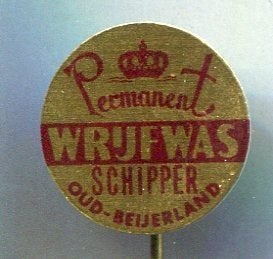 Permanent wrijfwas Schipper Oud Beijerland speldje ( V_202a), Verzenden, Nieuw, Merk, Speldje of Pin