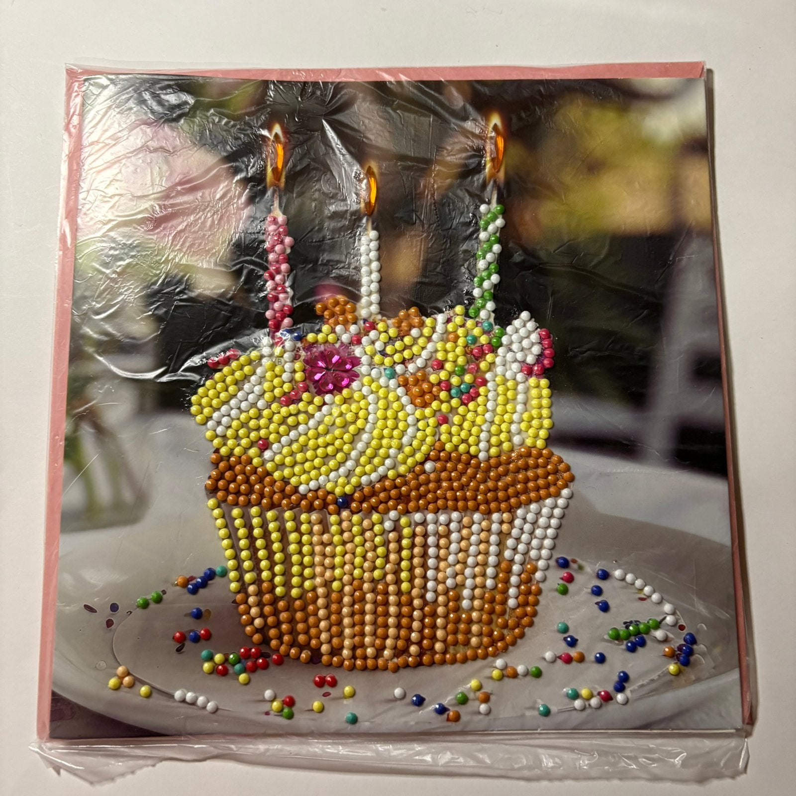 Diamond painting kaart grote cupcake, Ophalen of Verzenden, Nieuw, Overige thema's