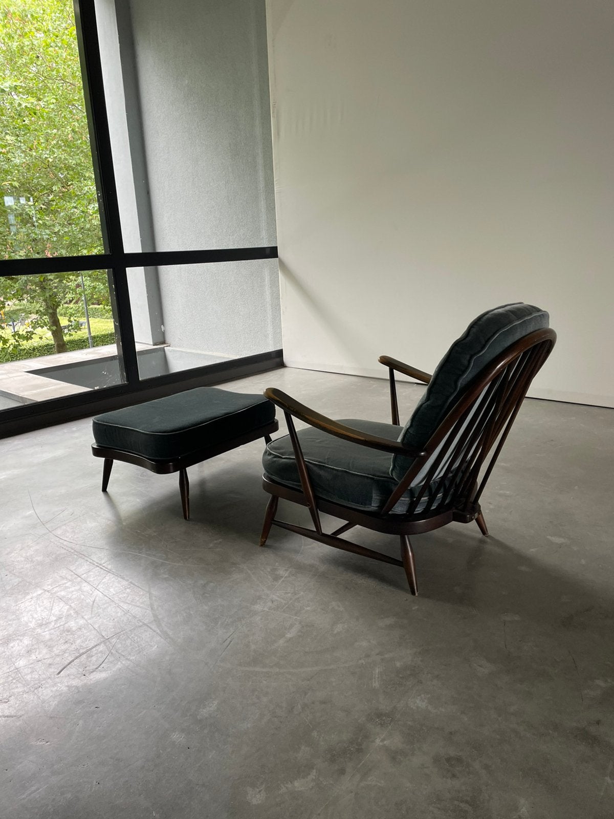 Ercol vintage jaren 60 met voetenbank, Ophalen, ., 2de hands, 75 tot 100 cm
