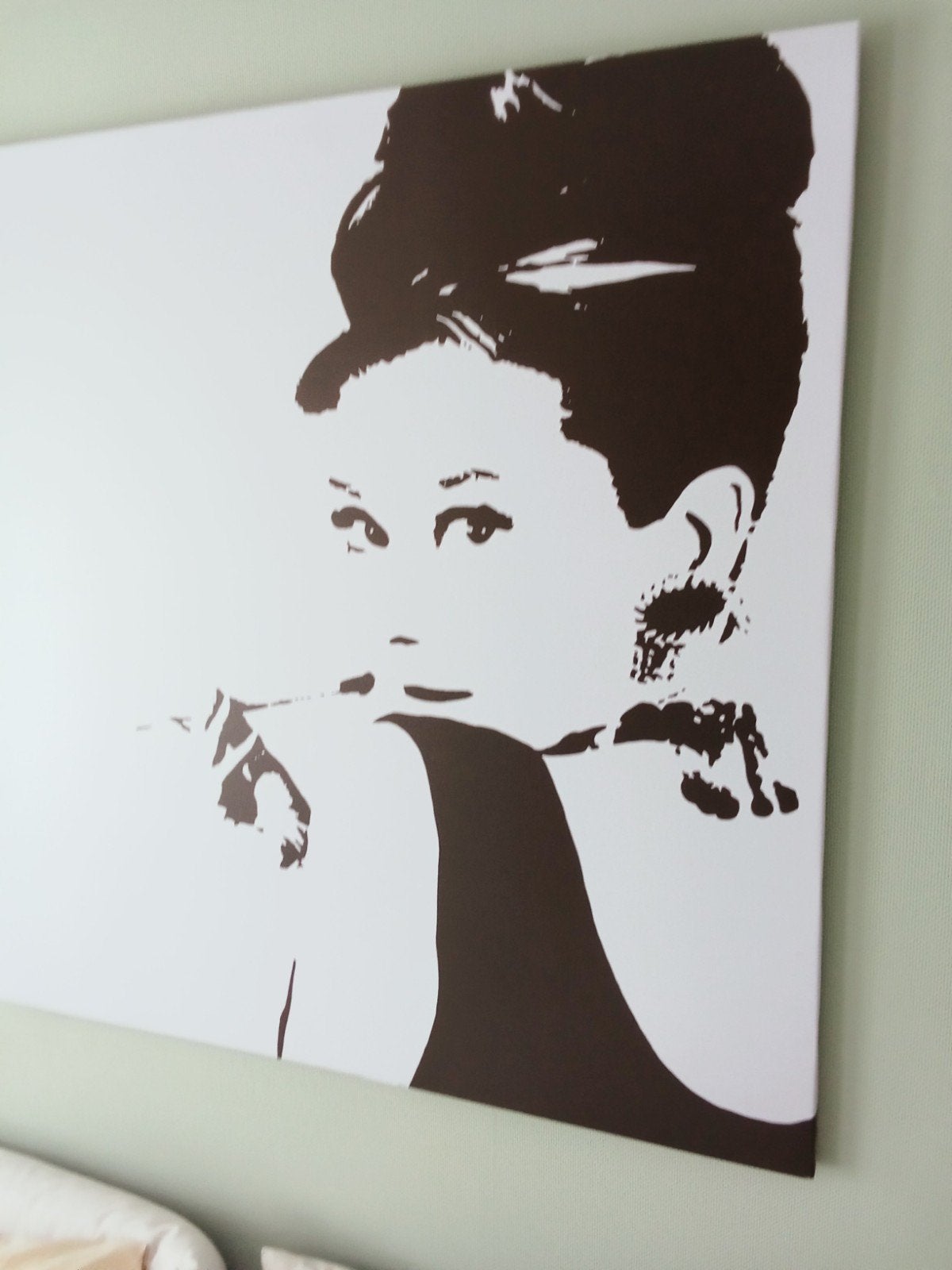 Audrey Hepburn Canvas Schilderij - Stijlvolle Wanddecoratie, Antiek en Kunst, Ophalen