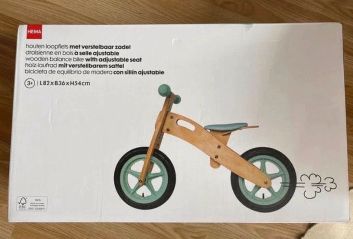 Hema houten loopfiets NIEUW in doos!, Ophalen of Verzenden, Nieuw, Loopfiets