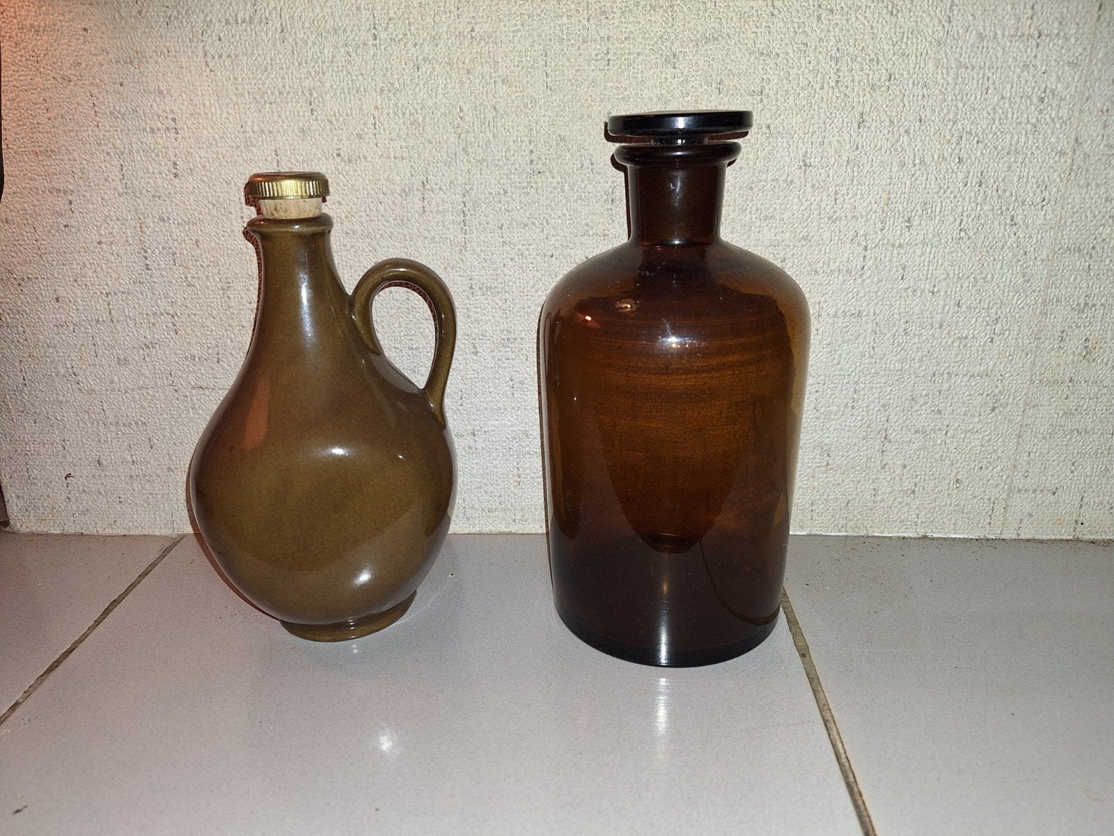 Vintage kruik en apothekersfles - Decoratieve set, Ophalen