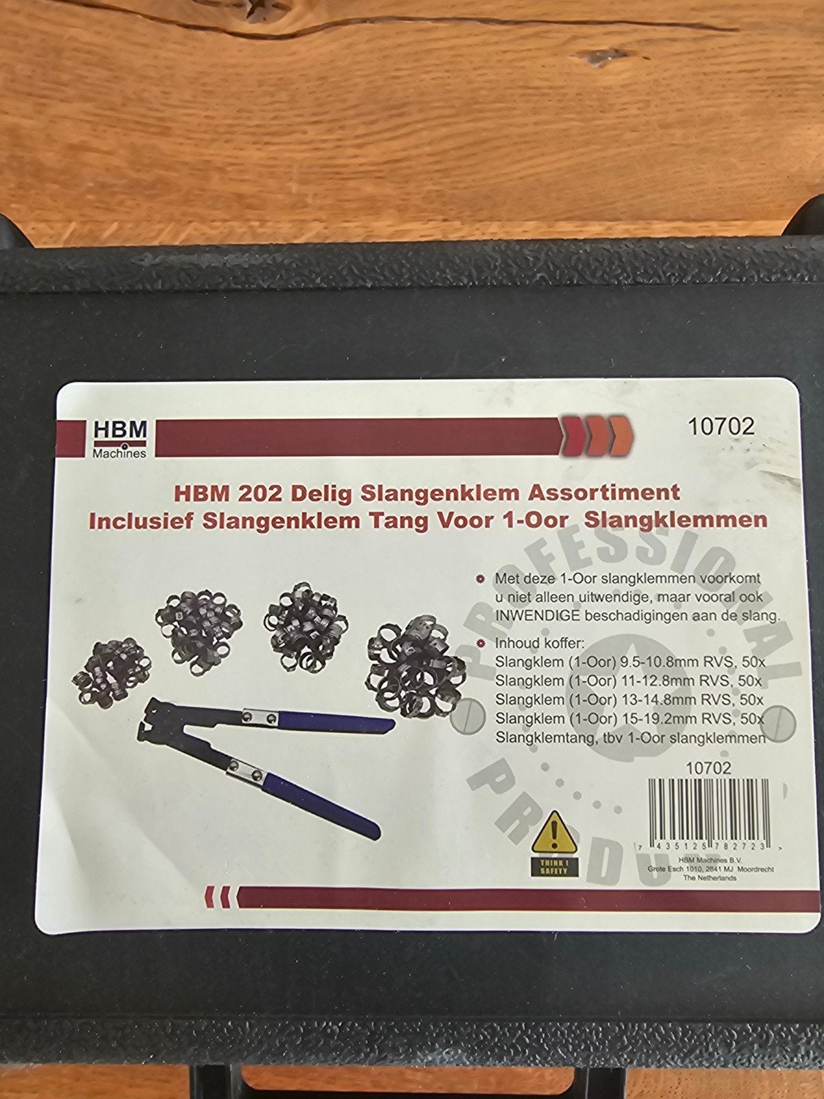 HBM 201-delig Slangenklem Assortiment met Tang, Ophalen of Verzenden, Nieuw, Gereedschapsset, Overige merken