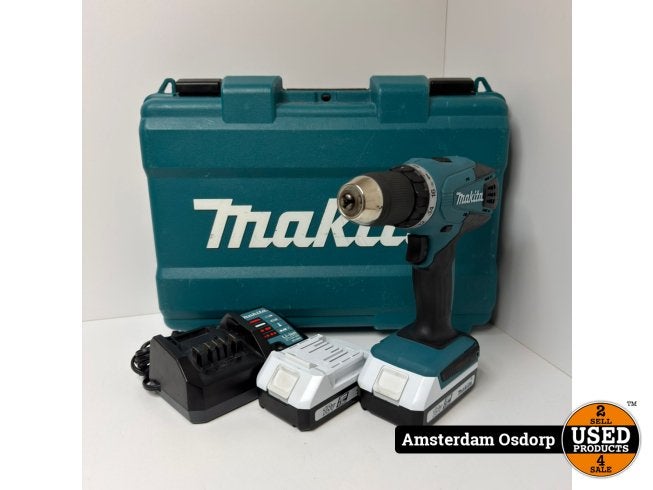 Makita DF457DWE Boormachine + 2x Accu + Lader | Netjes, Makita, Zo goed als nieuw, Support@makita.com, Makita Corporation, 3-11-8, Sumiyoshi-cho, 
Anjo, Aichi 446-8502
Japan