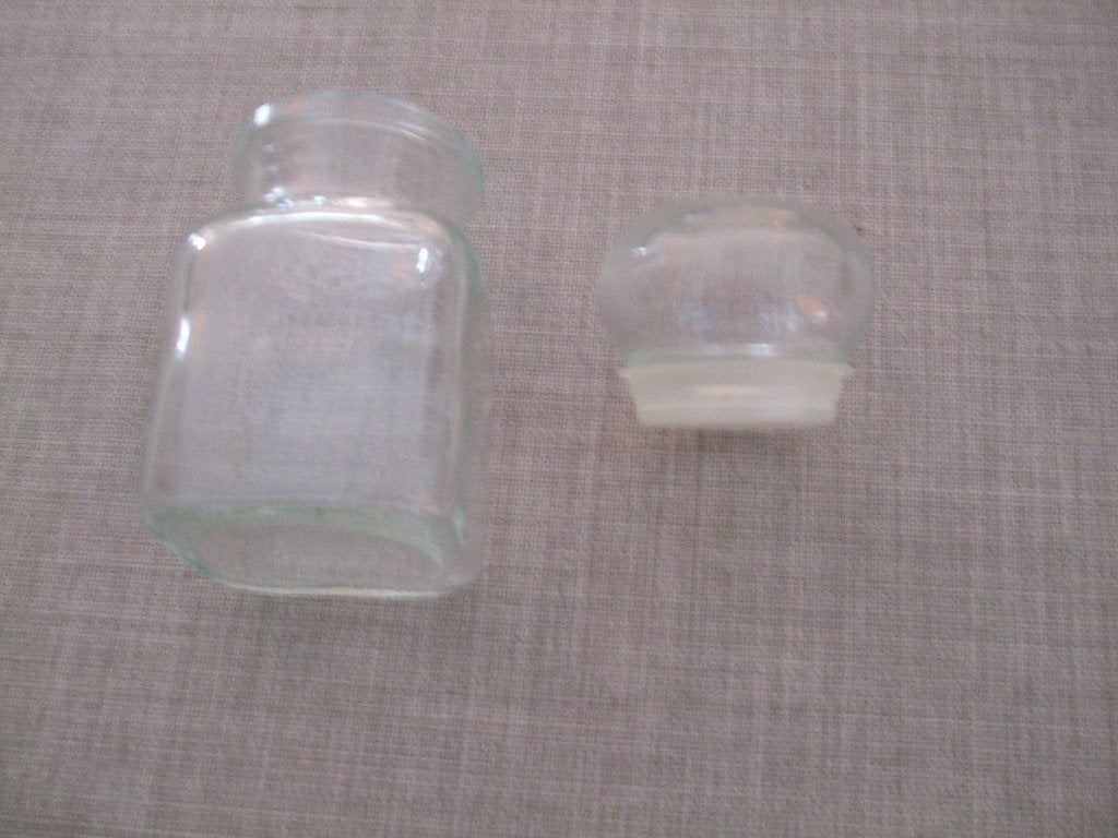 Glazen dopfles vierkant, Ophalen of Verzenden