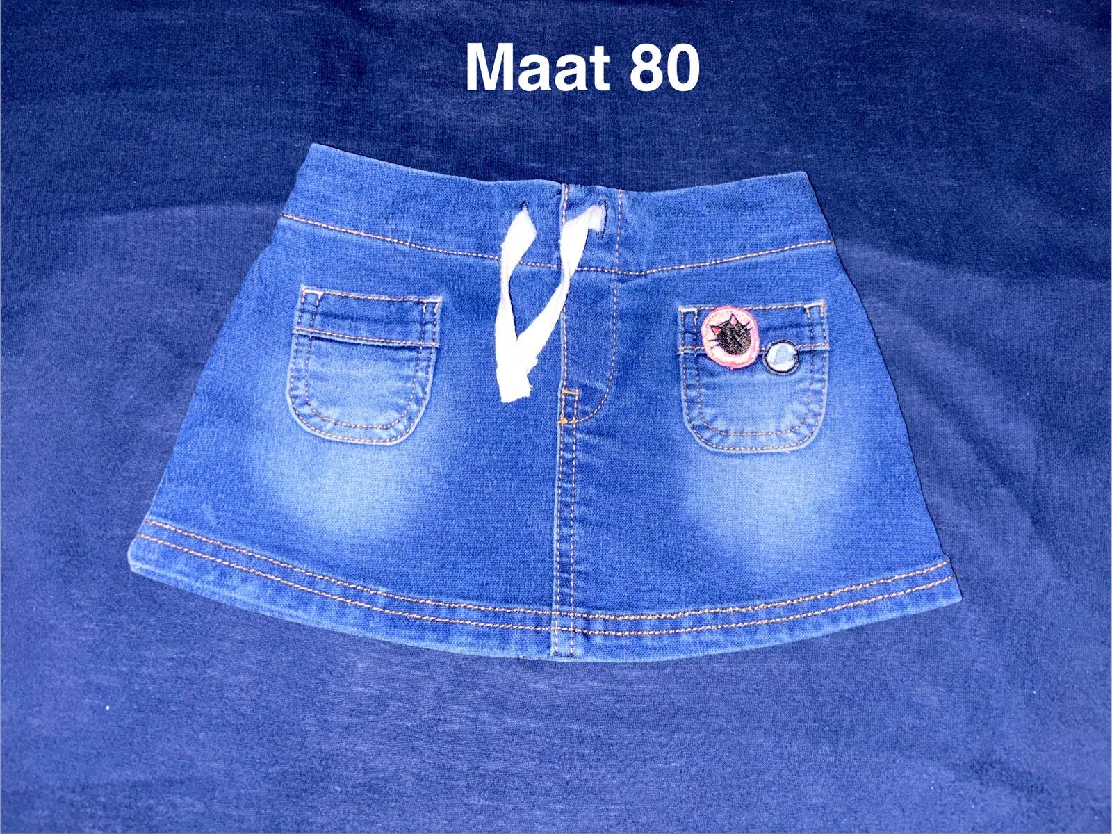 HEMA Blauwe spijkerrok maat 80, Ophalen of Verzenden, Zo goed als nieuw, Meisje, Jurkje of Rokje
