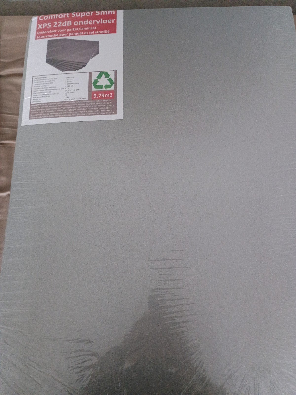 Ondervloer 22db, Ophalen, Overige materialen, 30 cm of meer, 50 tot 150 cm