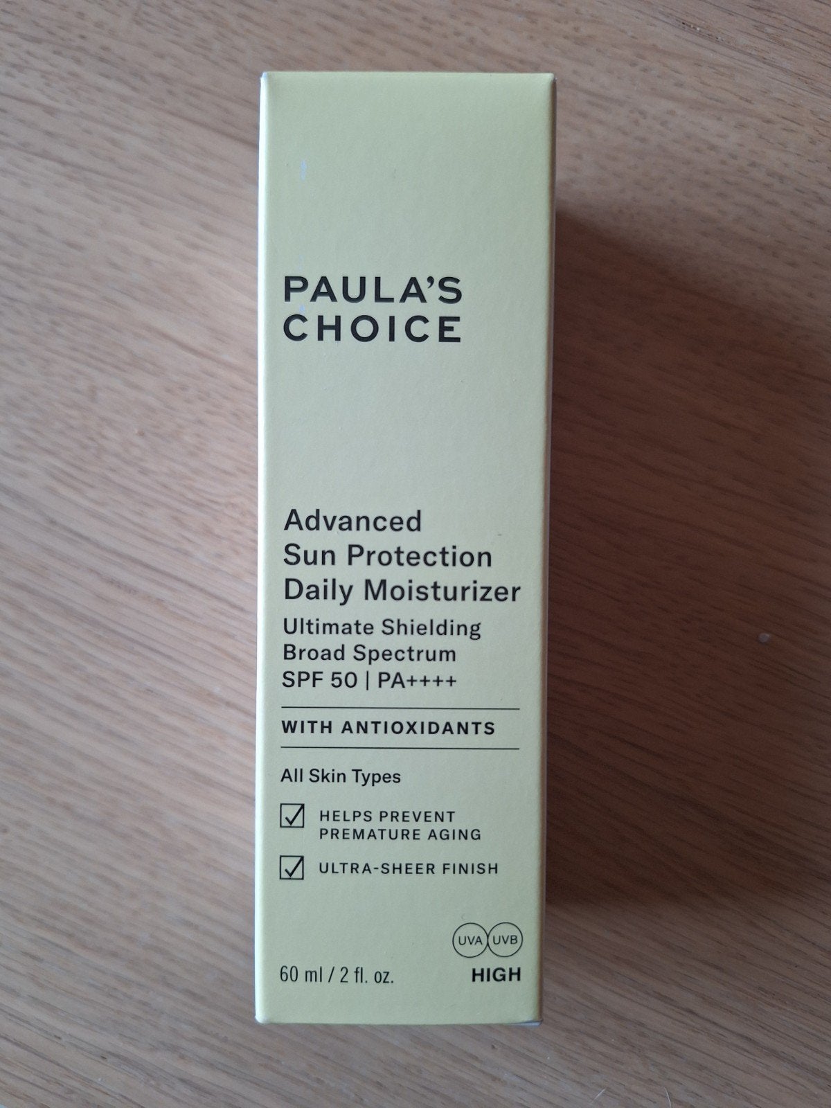 Paula's Choice Advanced Sun Protection Daily Moisturizer 60m, Ophalen of Verzenden, Nieuw, Gehele gezicht, Verzorging