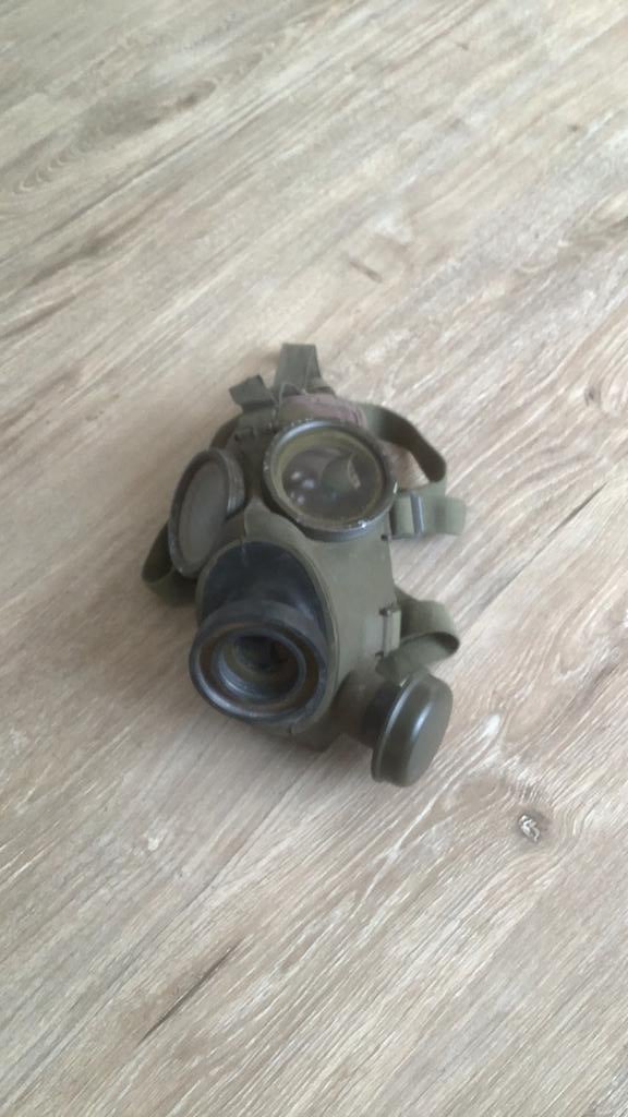 Gasmasker, Ophalen of Verzenden, Landmacht, Nederland, Helm of Baret