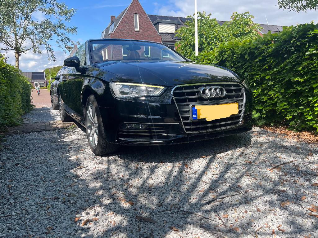Audi A3 1.4 Tfsi 92KW Cabrio 2014 Zwart, nieuw model, Voorwielaandrijving, 125 pk, Euro 6, 4 cilinders