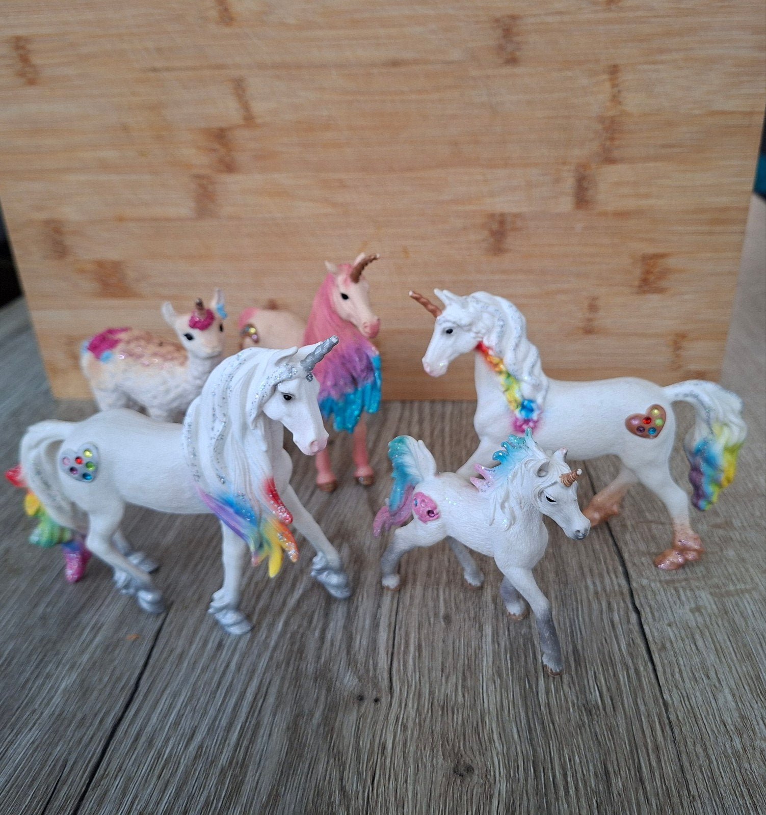Schleich Eenhoorns en Lama Figuren - Set van 6, Ophalen, Gebruikt