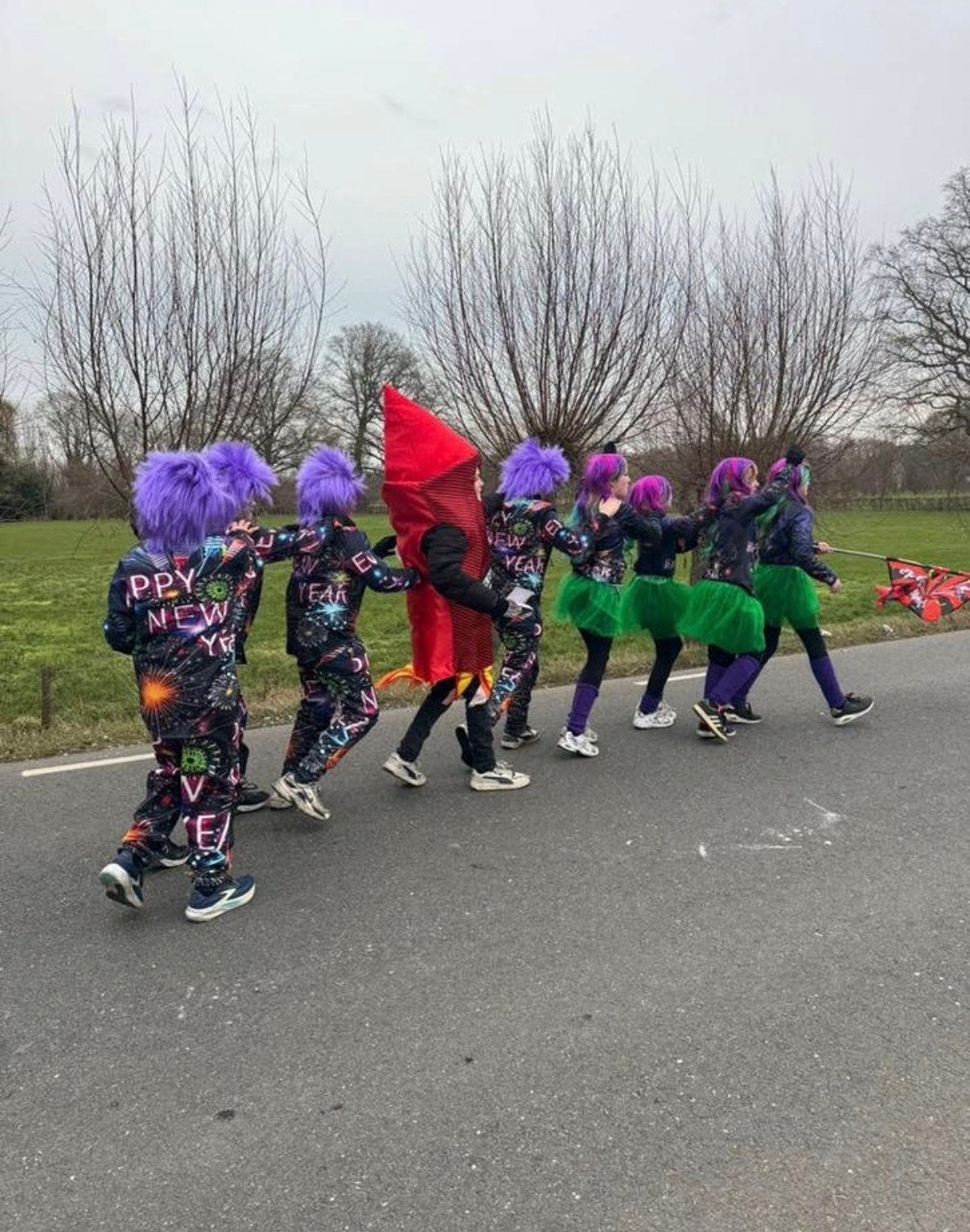 Carnavalskleding: Champagne, Vuurpijl, Happy New Year, Carnaval, Overige maten, Ophalen of Verzenden, Kleding