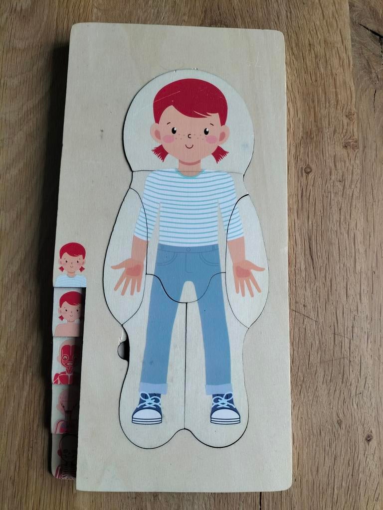 Mooie leerzame houten puzzel, Ophalen, 10 tot 50 stukjes, Zo goed als nieuw