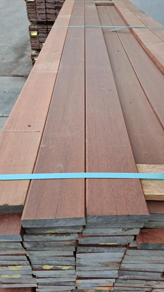 Massaranduba Hardhout Geschaafd 27x120mm Diverse Lengtes, Minder dan 25 mm, Nieuw, Ophalen of Verzenden, Plank