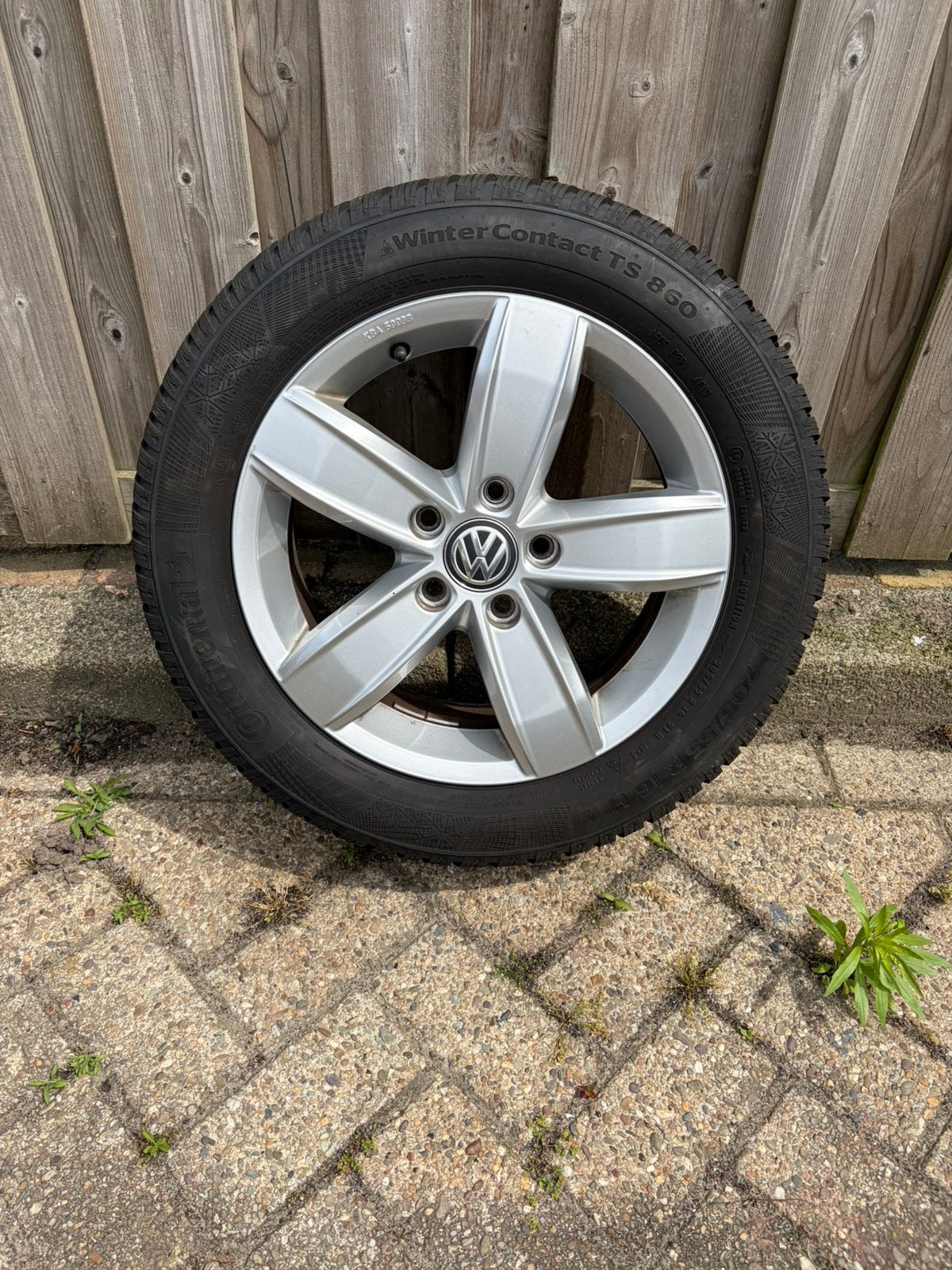 Winterbanden met velgen - Continental WinterContact TS 860, Ophalen, Gebruikt, 16 inch, Banden en Velgen