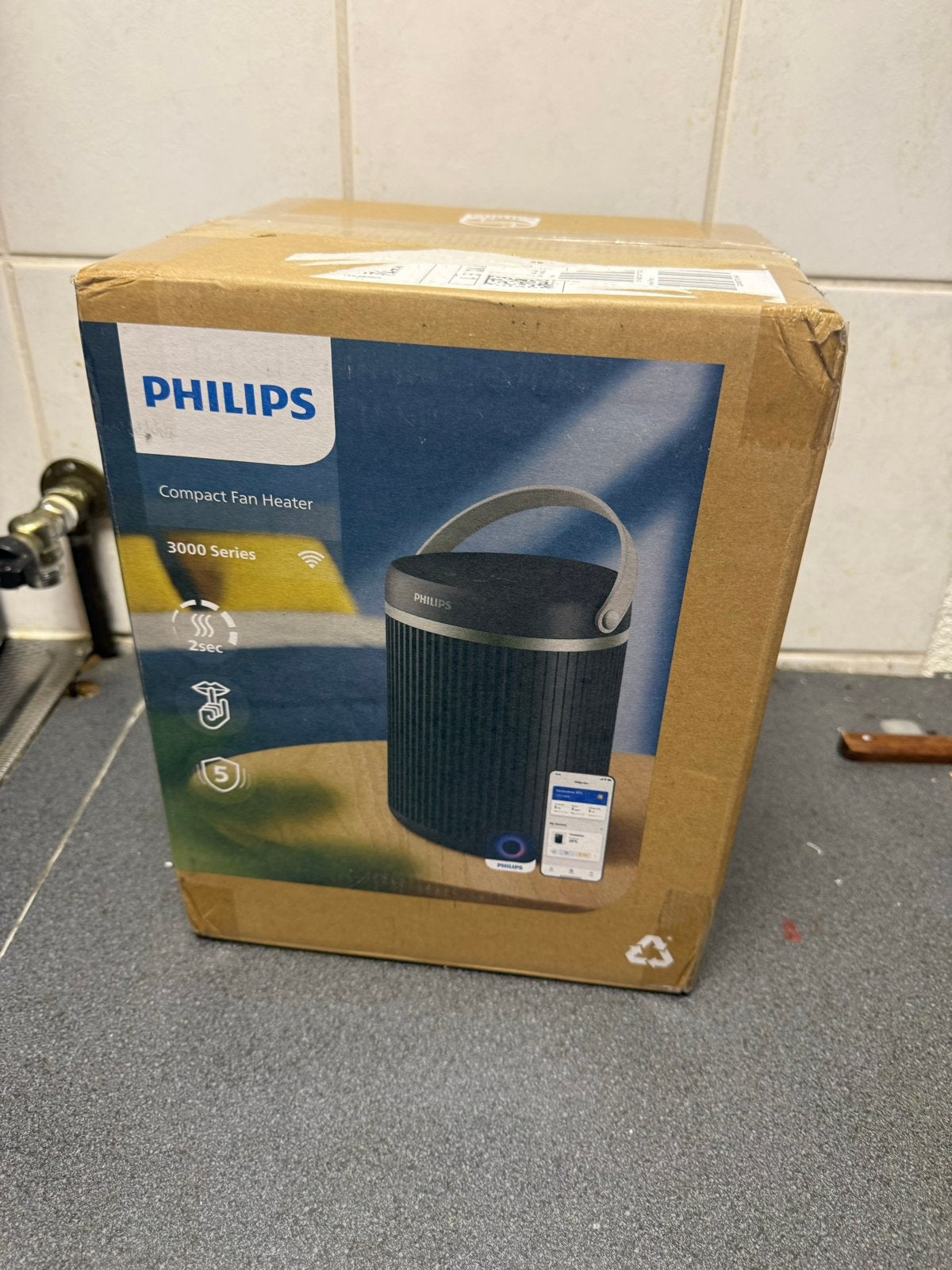 Philips Compact Fan Heater 3000 Series - Nieuw in doos, 30 tot 80 cm, Minder dan 60 cm, Ophalen of Verzenden, 800 watt of meer