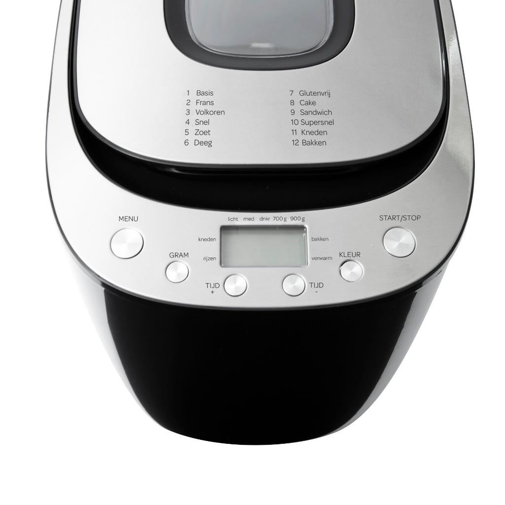 Inventum BM95 broodbakmachine zwart12 programma’s, Witgoed en Apparatuur, Broodbakmachines, Ophalen, Zo goed als nieuw, Met timer