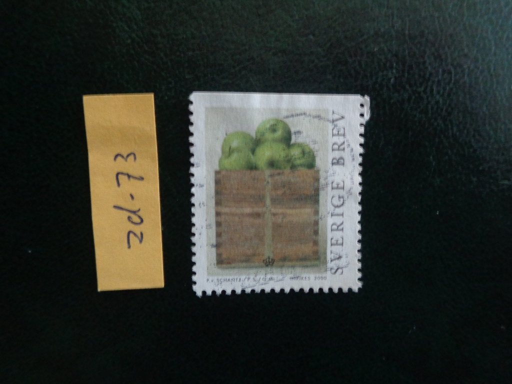 zweden - mand met appels 2000 (zd-73), Ophalen of Verzenden, Zweden, Gestempeld