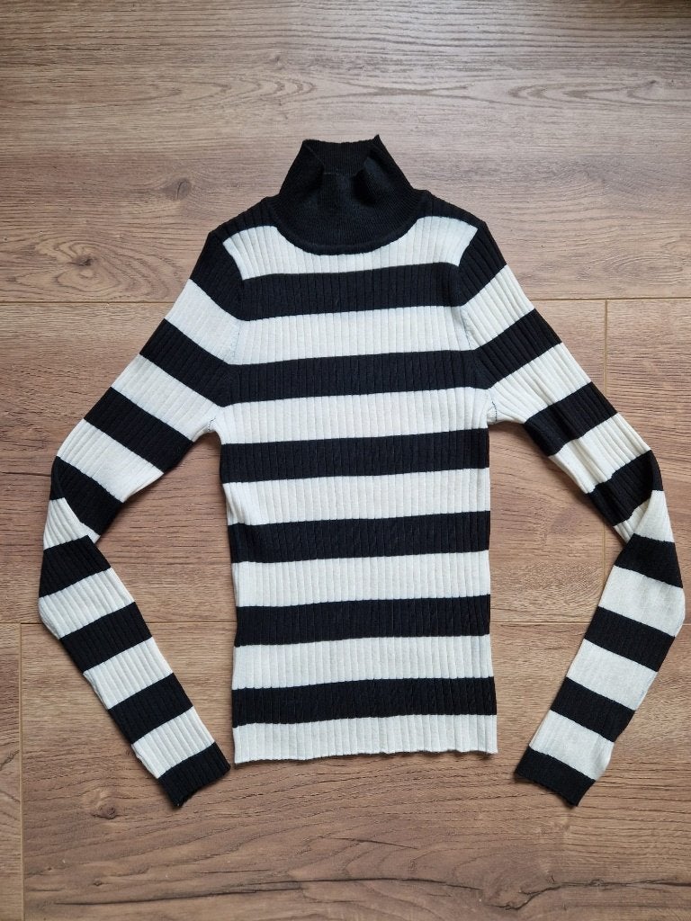 Asos gestreepte Koltrui    Trui  -   38   M   jusa17, Kleding | Dames, Maat 38/40 (M), Zwart, Ophalen of Verzenden, Zo goed als nieuw