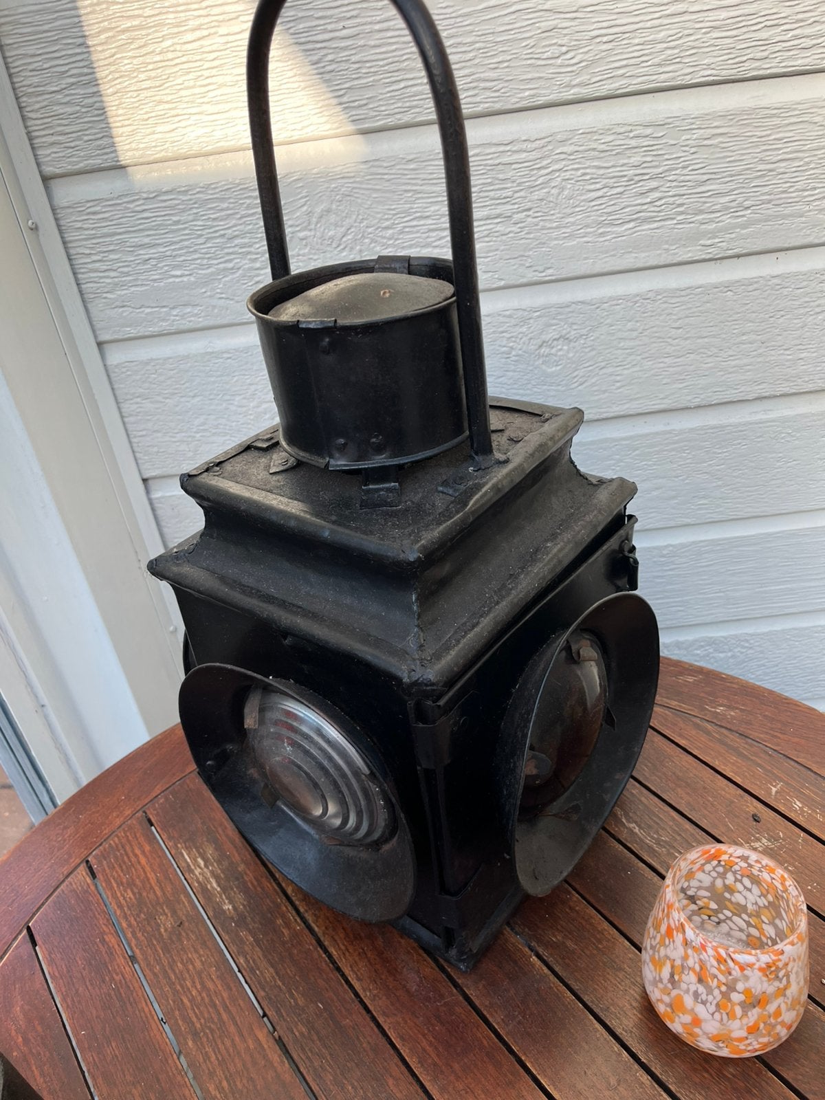 Oude treinen seinlamp, Antiek en Kunst, Ophalen of Verzenden