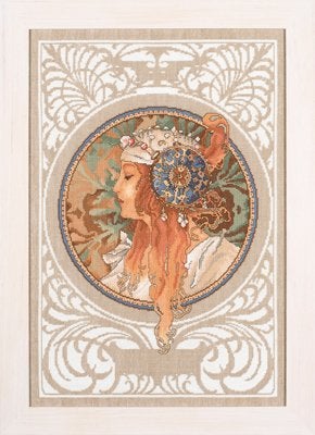 Borduurpakket Mucha Blond 34983, ., Nieuw, Ophalen of Verzenden, .