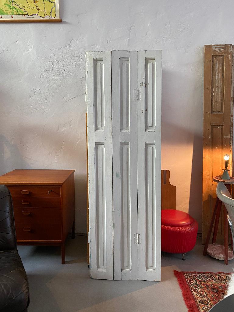 SALE: houten vintage paneelluik Frankrijk, driedelig luik, Ophalen