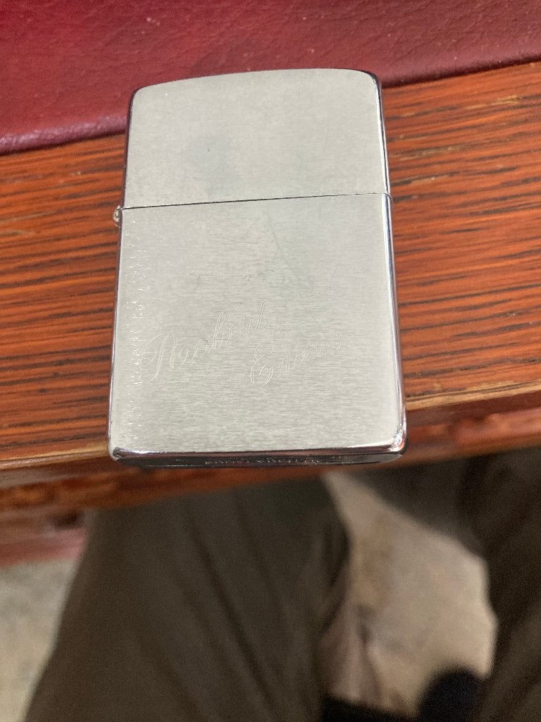 Zippo gegraveerd, Verzamelen, Ophalen of Verzenden, Gebruikt, Aansteker