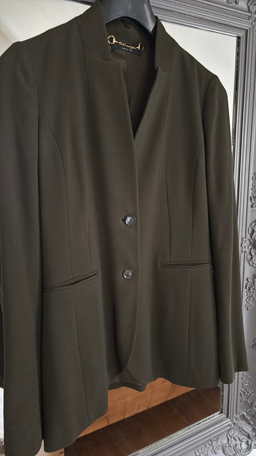 Prachtige blazer gucci maat xs/s olijfgroen, Overige typen, Ophalen of Verzenden, Zo goed als nieuw, Maat 34 (XS) of kleiner