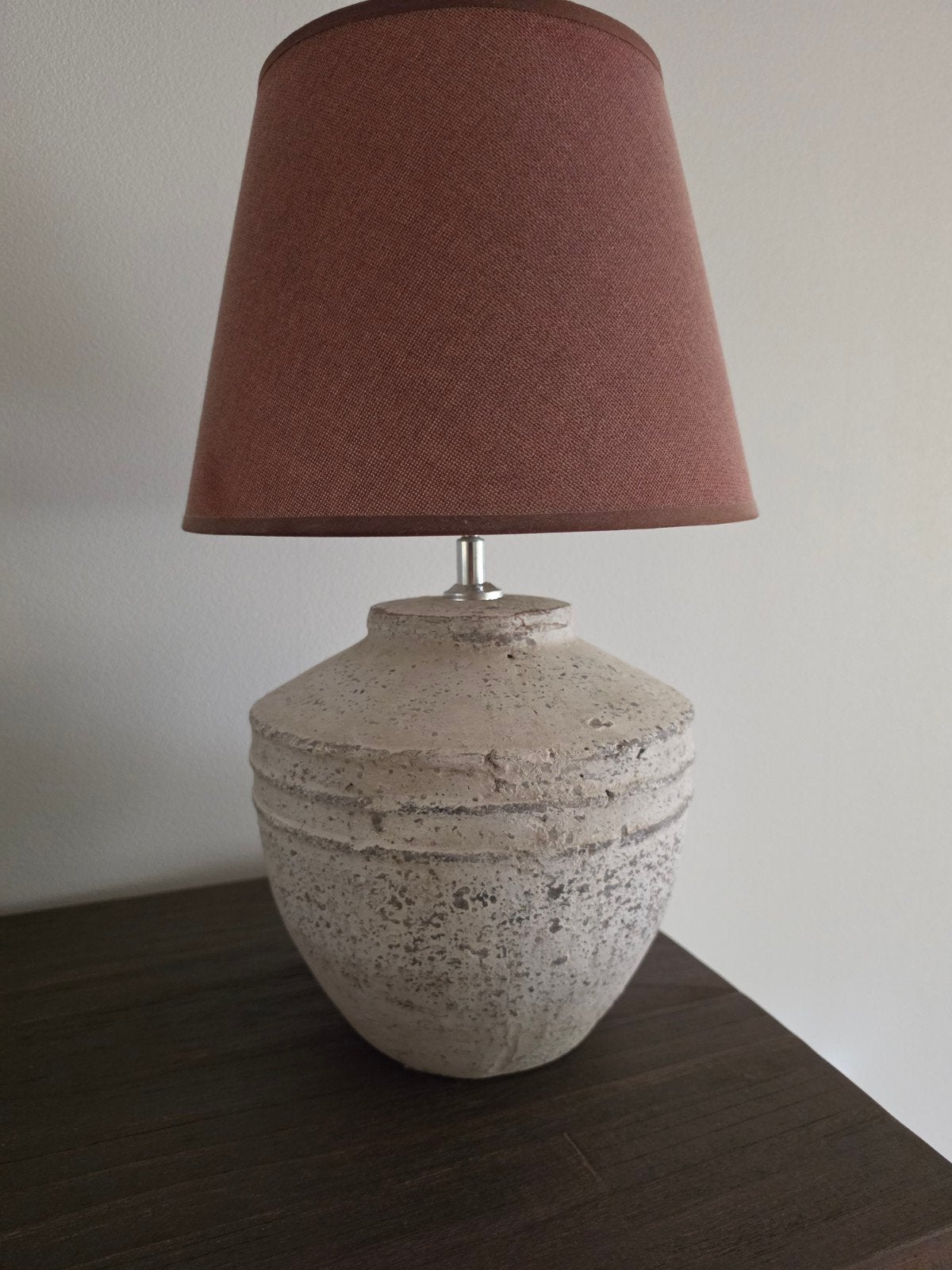 Set van 2 Light and Living lampvoet betonlook, Ophalen, Textiel, Met kap, Zo goed als nieuw