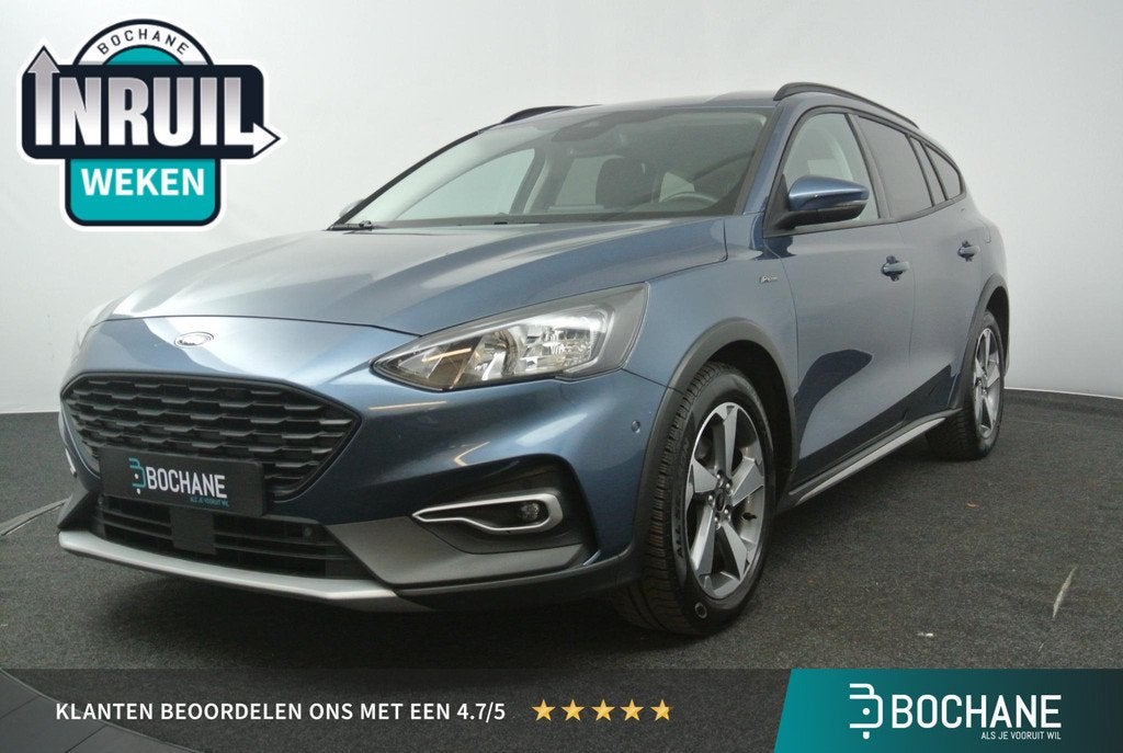 Ford Focus Wagon 1.0 125pk EcoBoost Hybrid Active Business |, Gebruikt, Met garantie (alle), Blauw, Origineel Nederlands