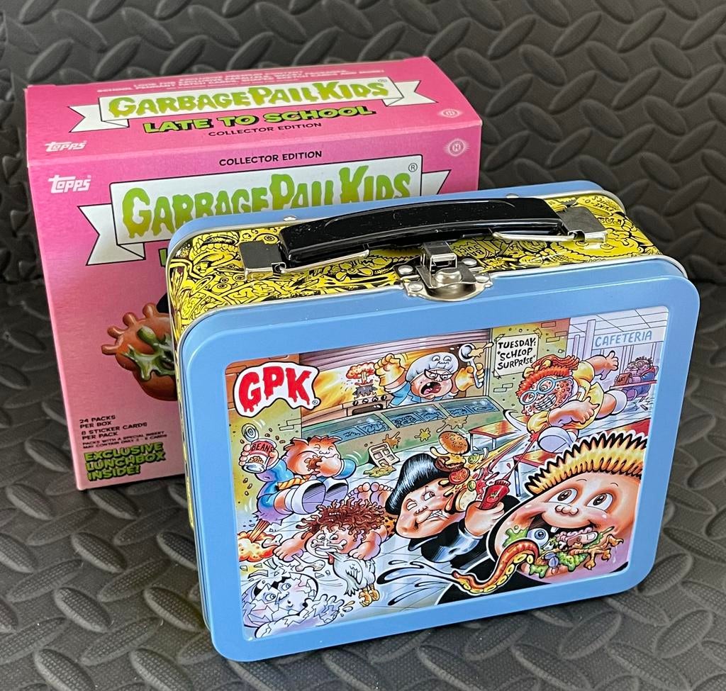 GPK Late to School Blauwe Lunch Box 2020 Collector Tin, Ophalen of Verzenden, Zo goed als nieuw, Meerdere stickers