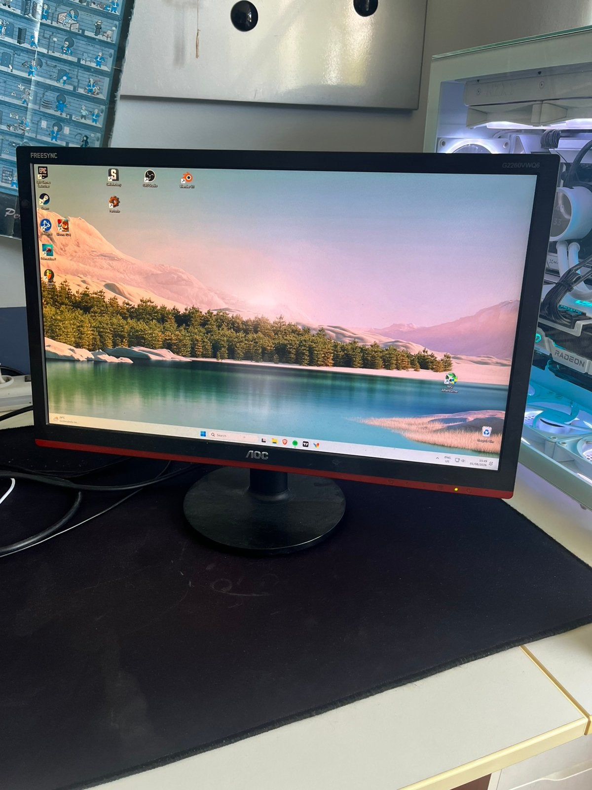 AOC monitor, Computers en Software, IPS, Full HD, Ophalen of Verzenden, Zo goed als nieuw