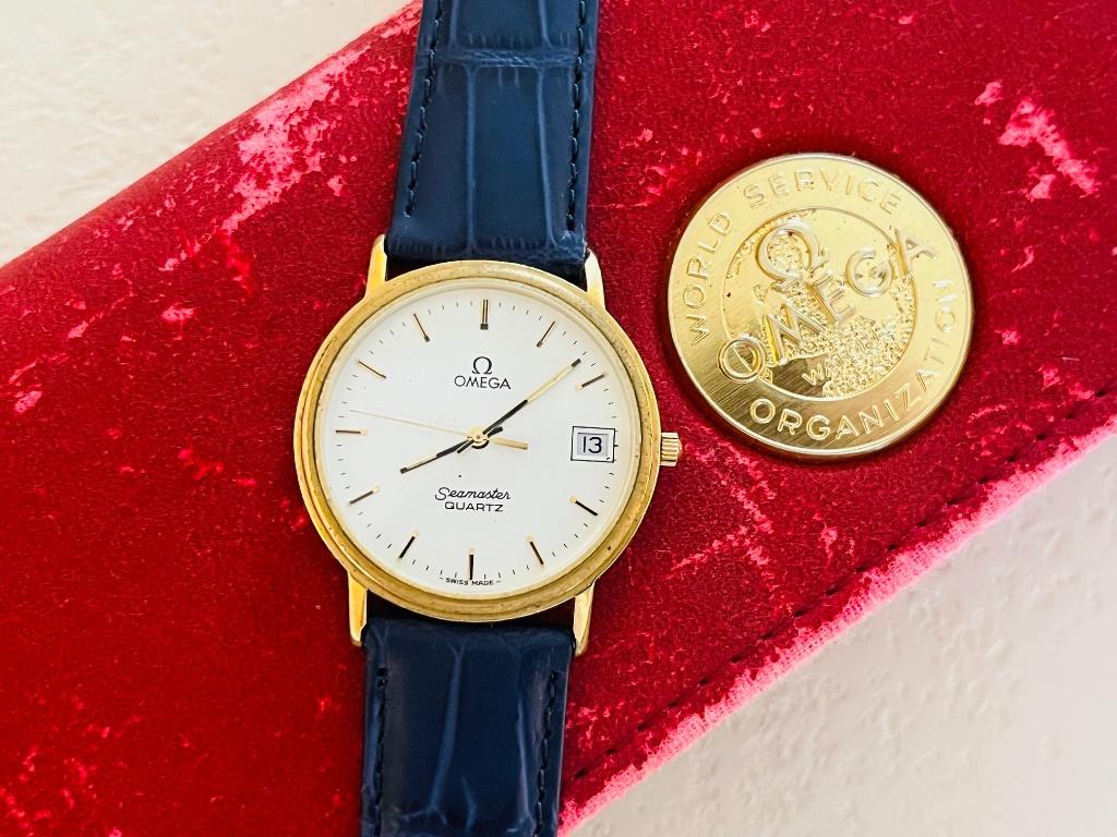 Vintage Omega Seamaster quartz horloge, Overige materialen, Polshorloge, Ophalen of Verzenden, Omega