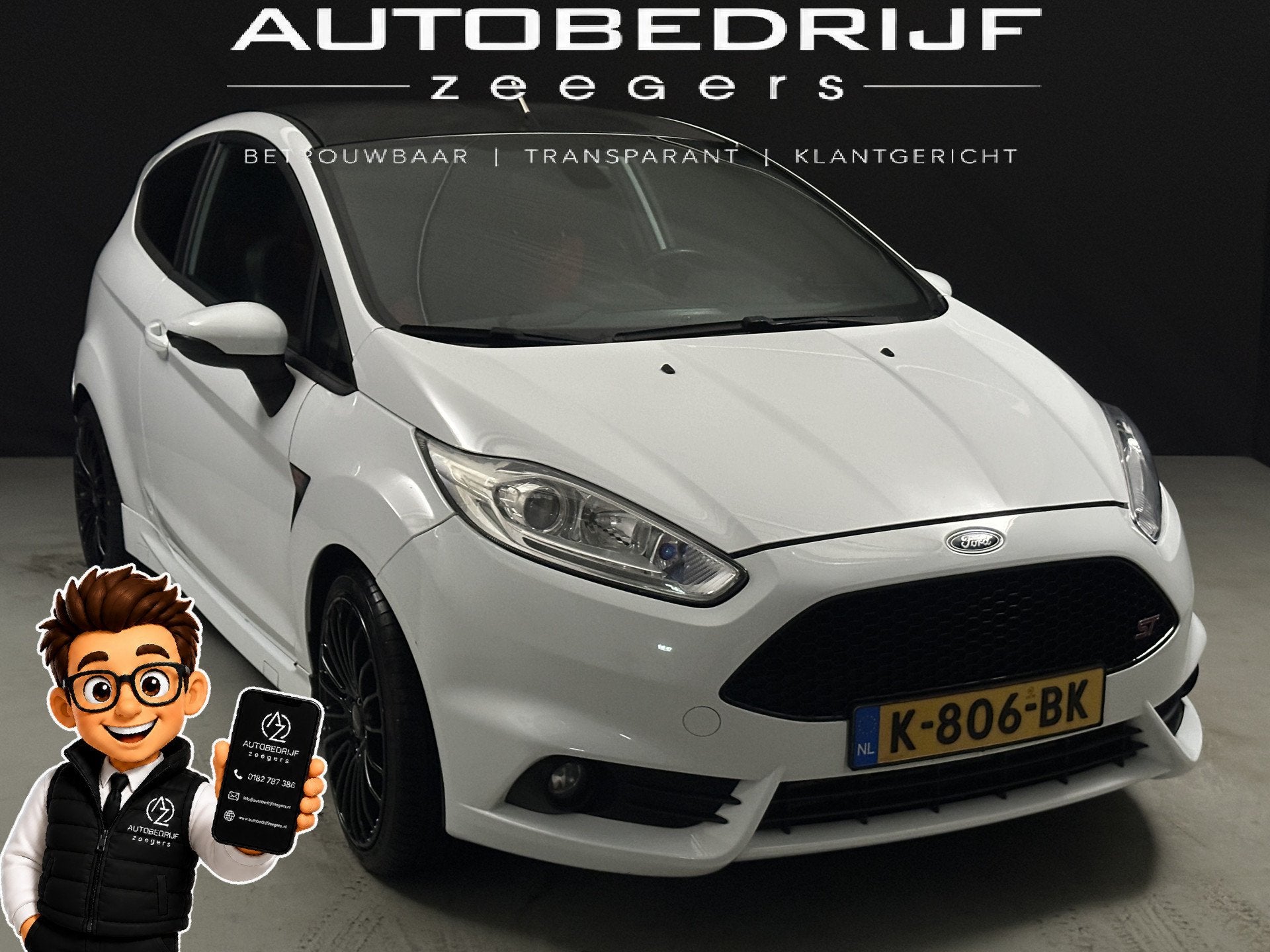 Ford Fiesta 1.6 ST2 *Navi*AC*Heatseat*Nieuwe APK* (bj 2014), Auto's, Voorwielaandrijving, 1063 kg, Gebruikt, 4 cilinders
